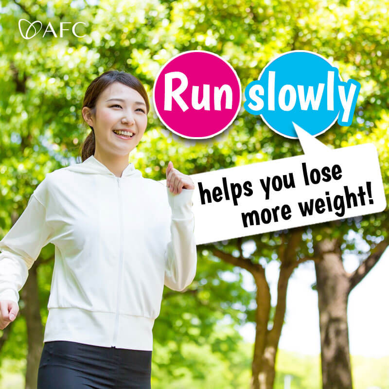 Run slowly helps you lose more weight