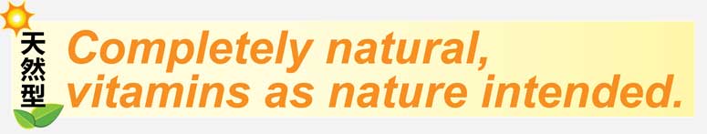 completely natural vitamins as nature intended